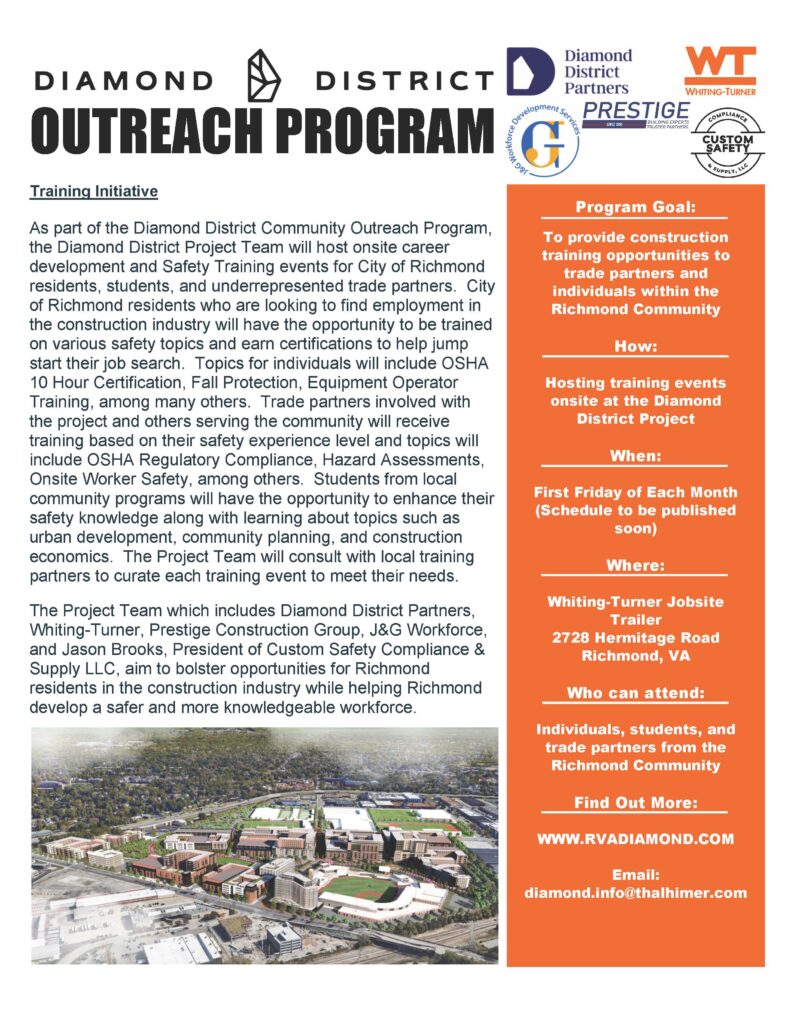 Diamond District - Community Outreach Program Flyer